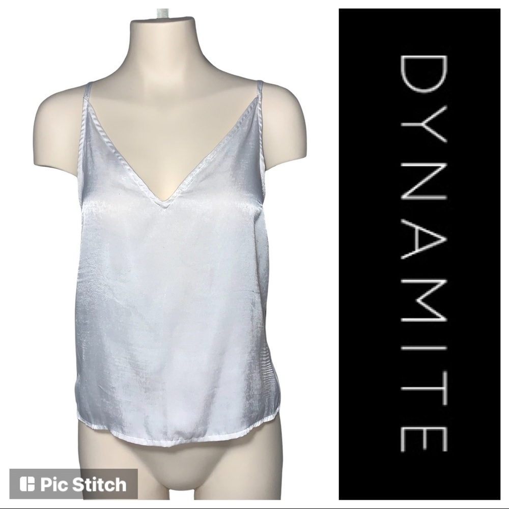 Dynamite Satin V-neck Cami Tank Top